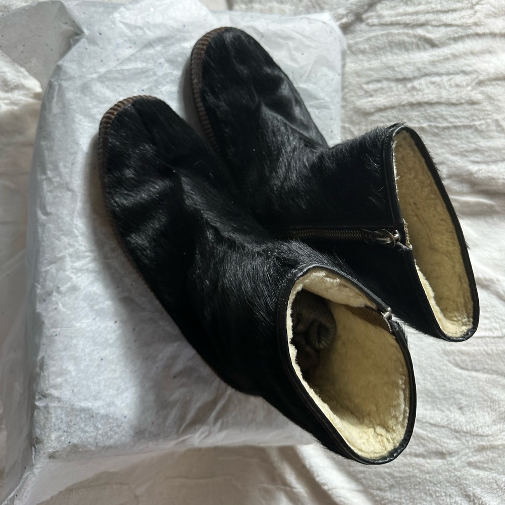 Rare Vintage OLAF Black Goat Hair Yeti Boots – Authentic 70s/80s Apres  Size 39